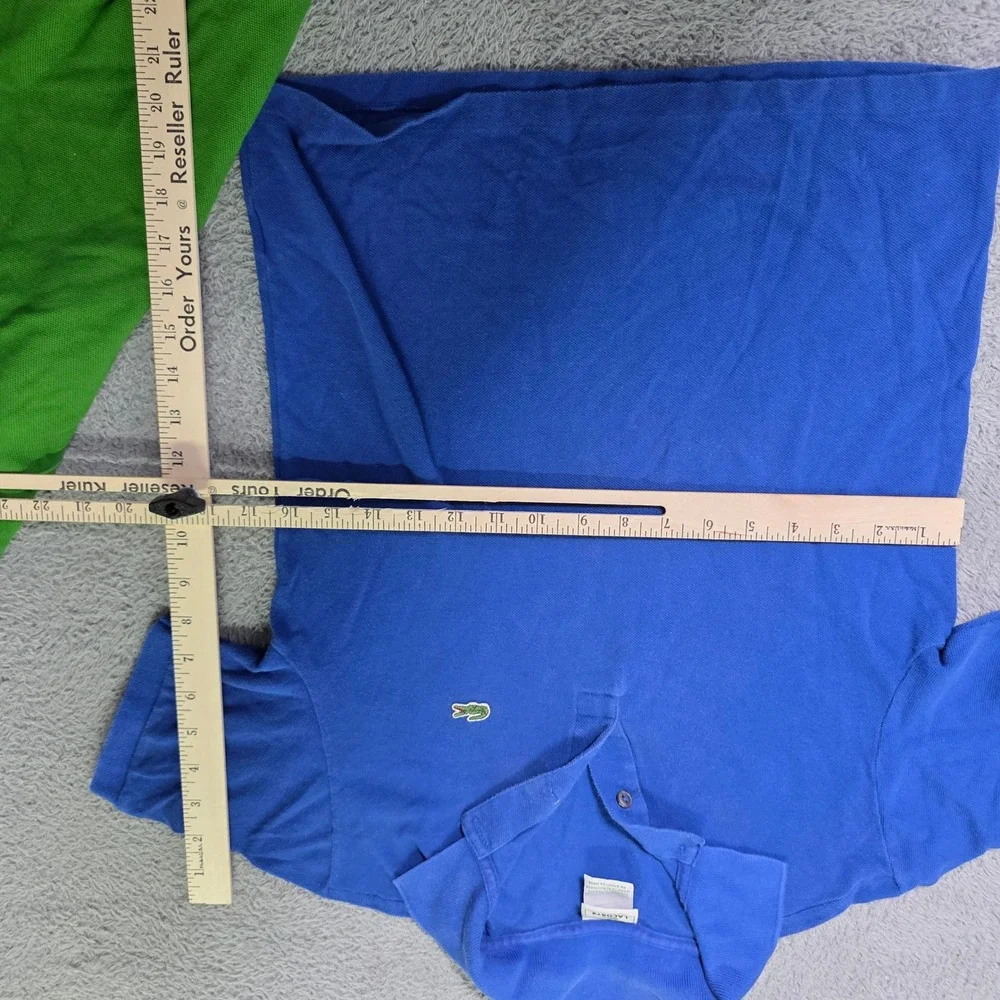 Lacoste Boys 14 Polo Shirt Bundle Green Blue Cotton Pique Short Sleeve Logo 2pk